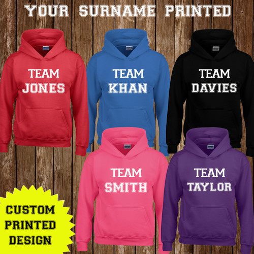 Personalised team name surname - name,