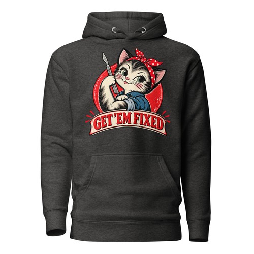 Unisex hoodie get em fixed - hoodie,